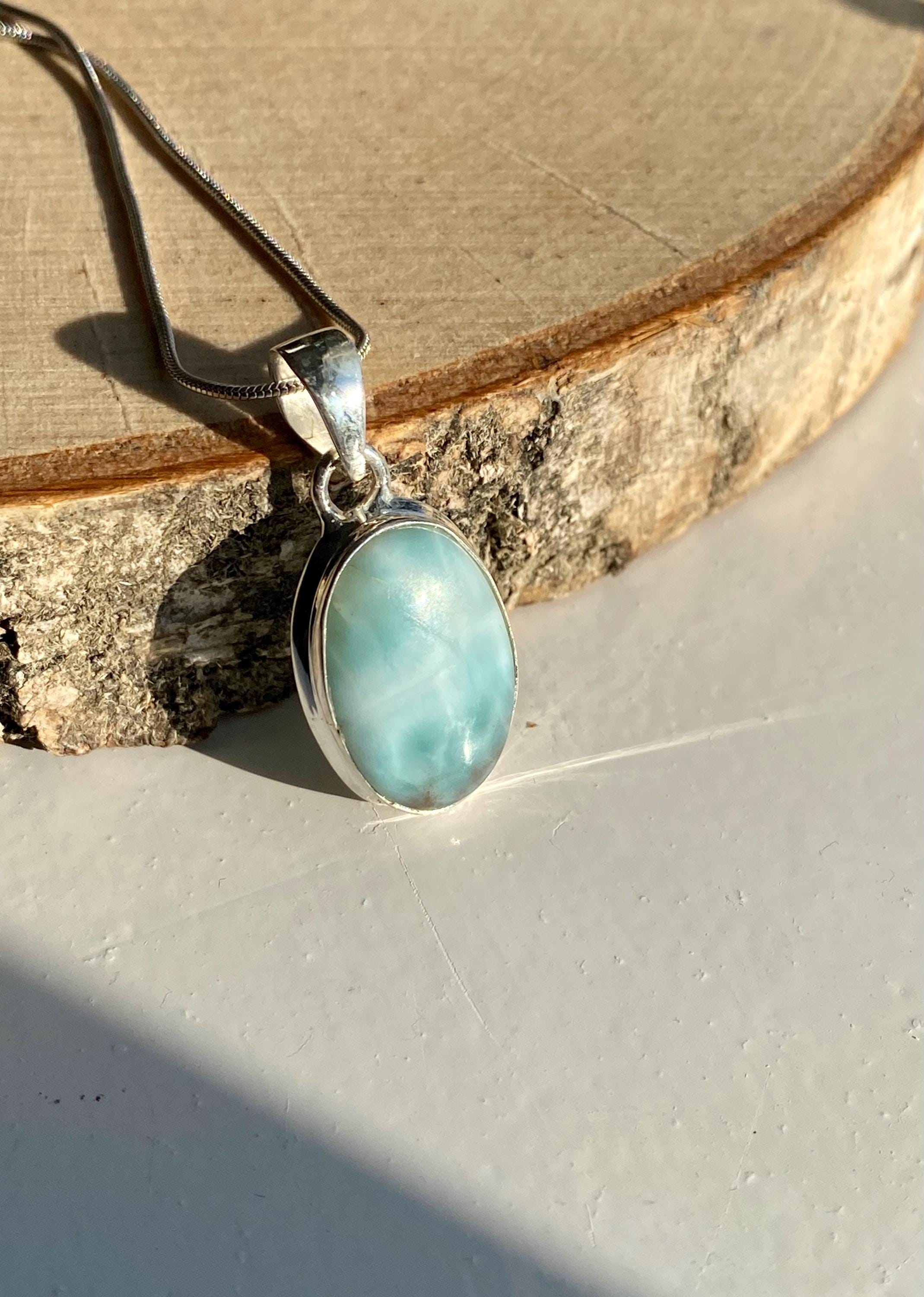 Dominican Larimar Sterling Silver Pendant