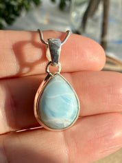 Dominican Larimar Sterling Silver Pendant