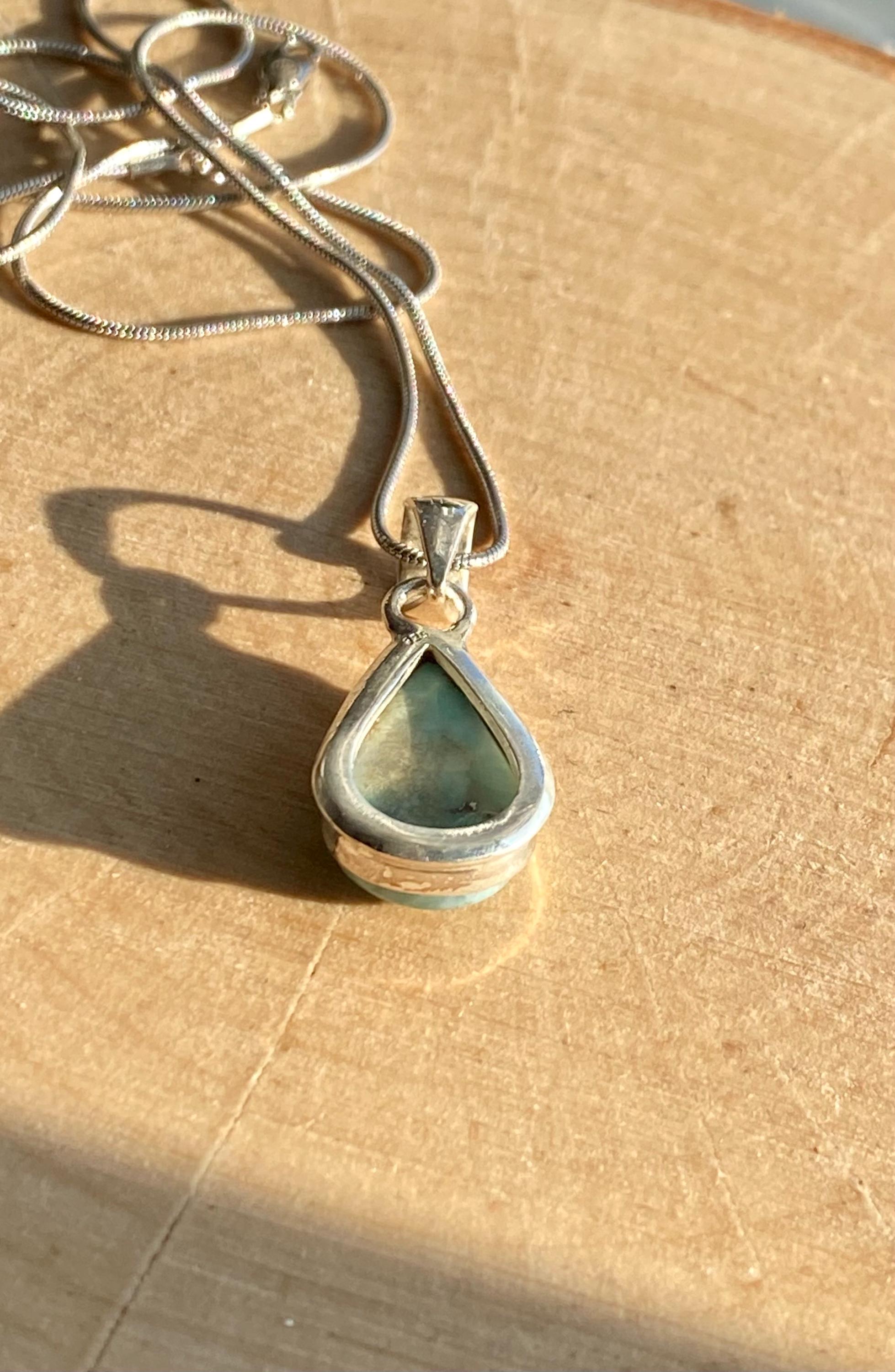 Dominican Larimar Sterling Silver Pendant