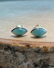 Larimar 925 Silver Studs