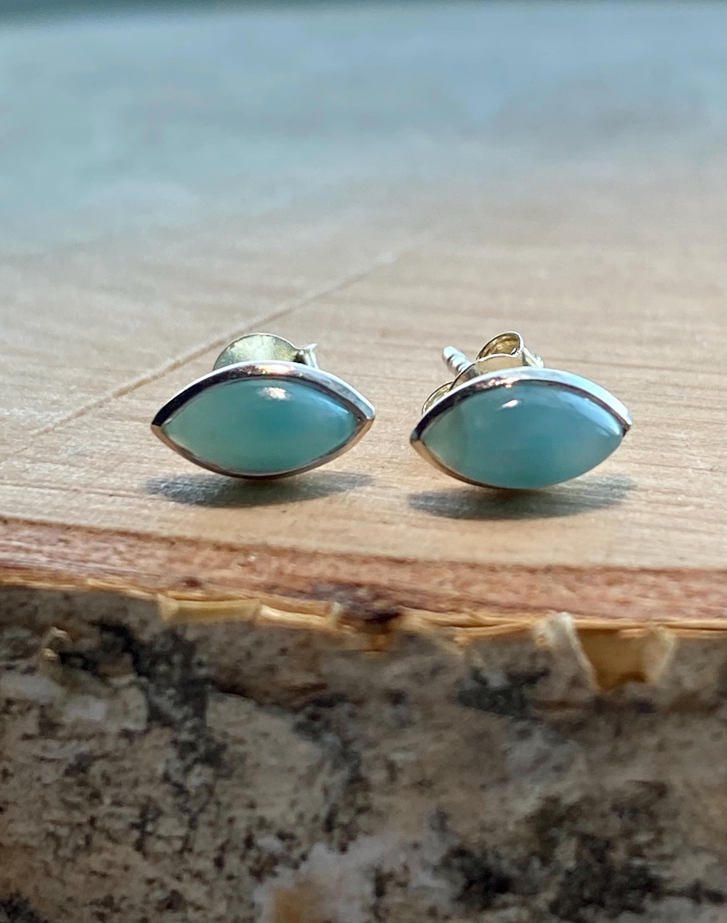 Larimar 925 Silver Studs