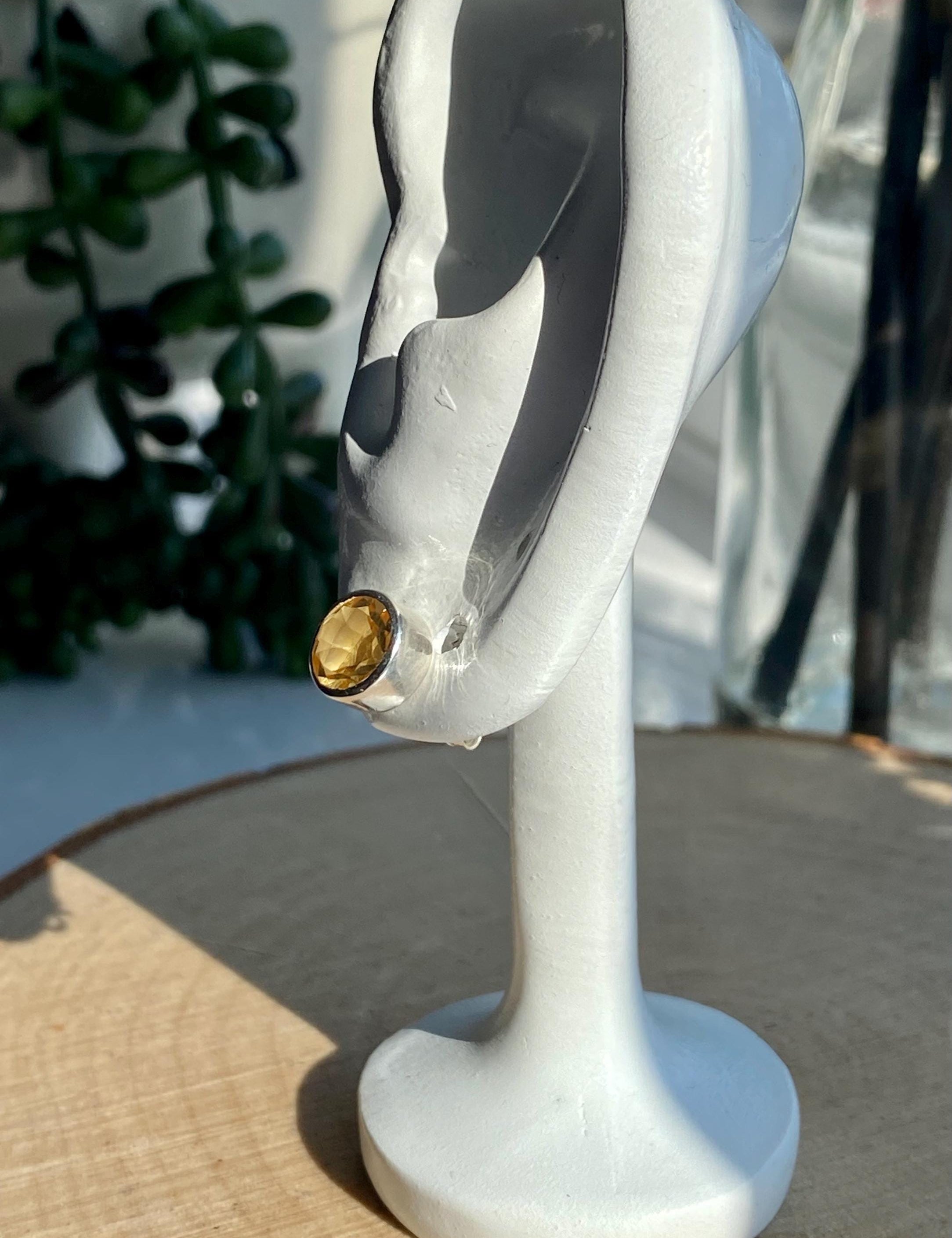 Natural Citrine Sterling Silver Studs