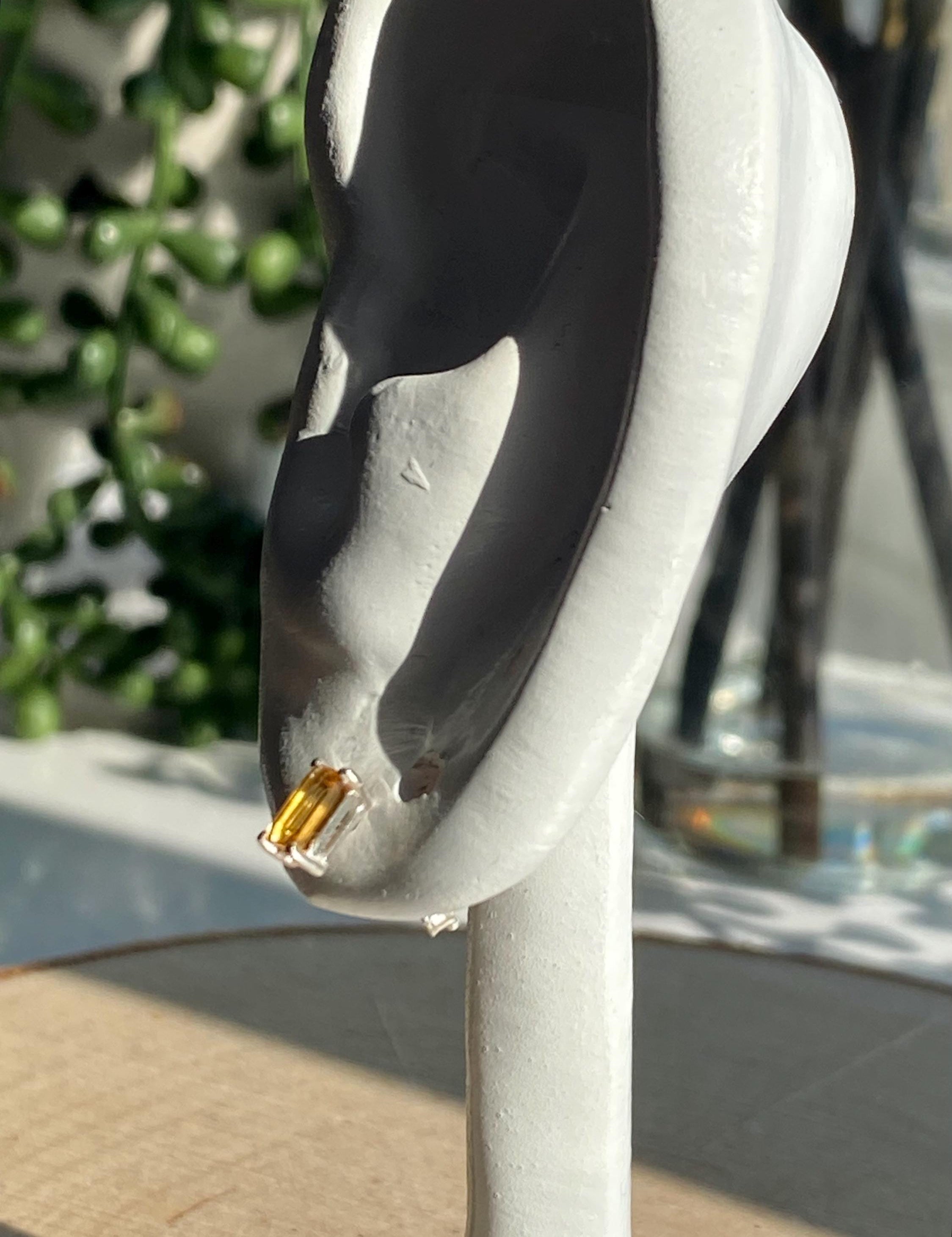 Natural Citrine Sterling Silver Studs