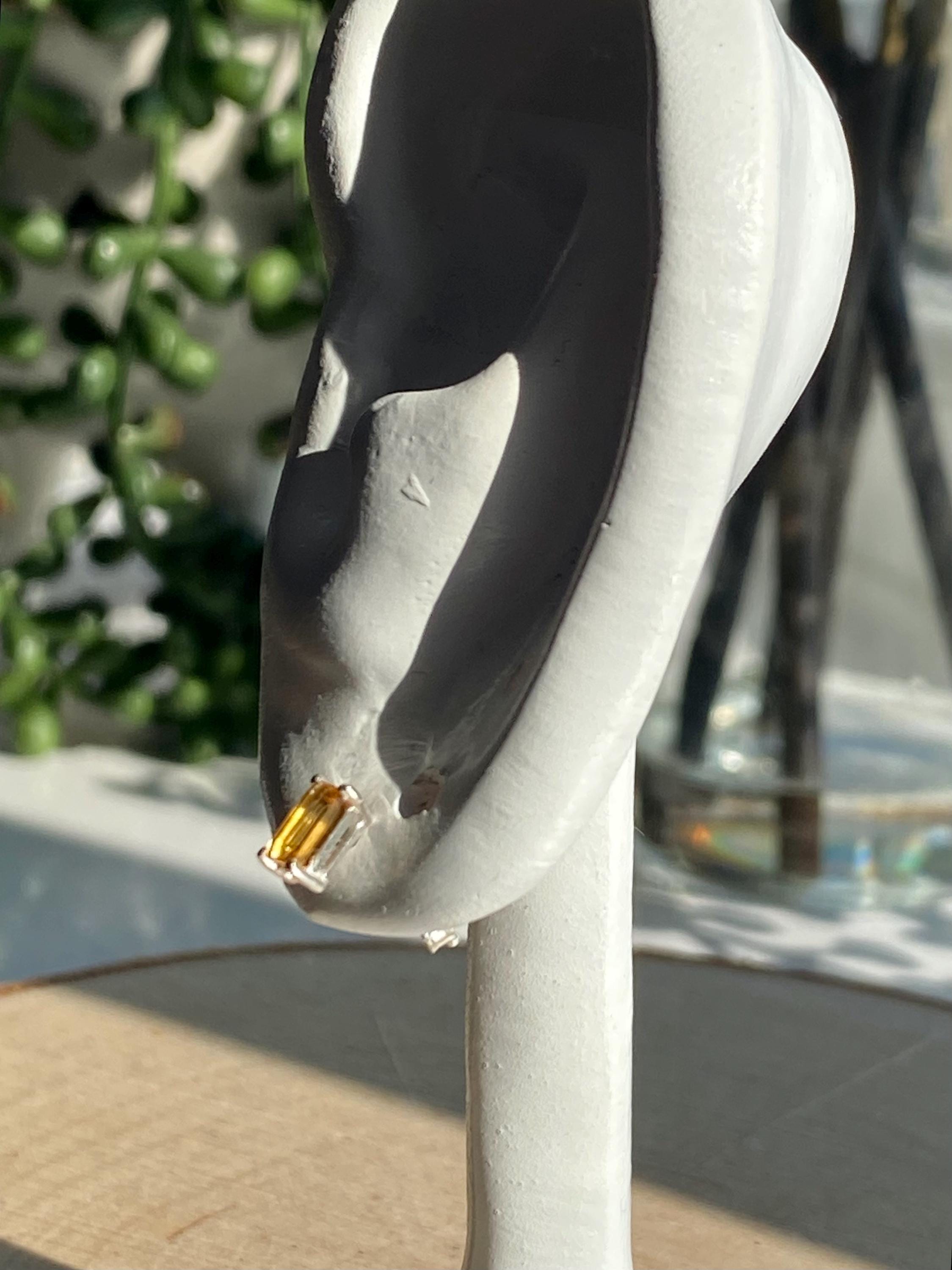 Natural Citrine Sterling Silver Studs