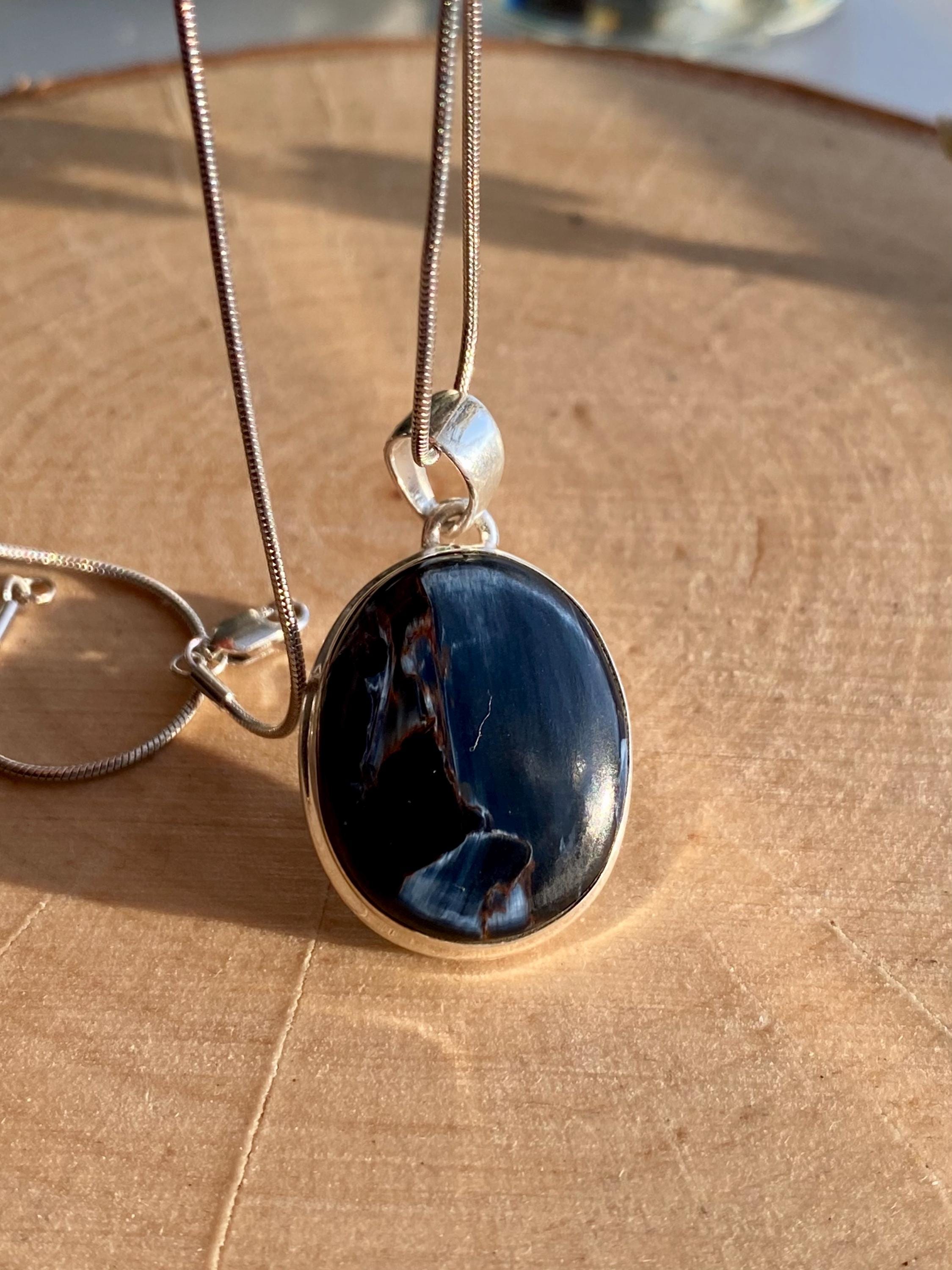 Natural Pietersite 925 Silver Pendant