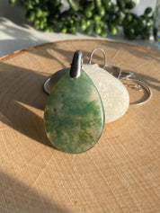 Moss Agate Silver Pendant