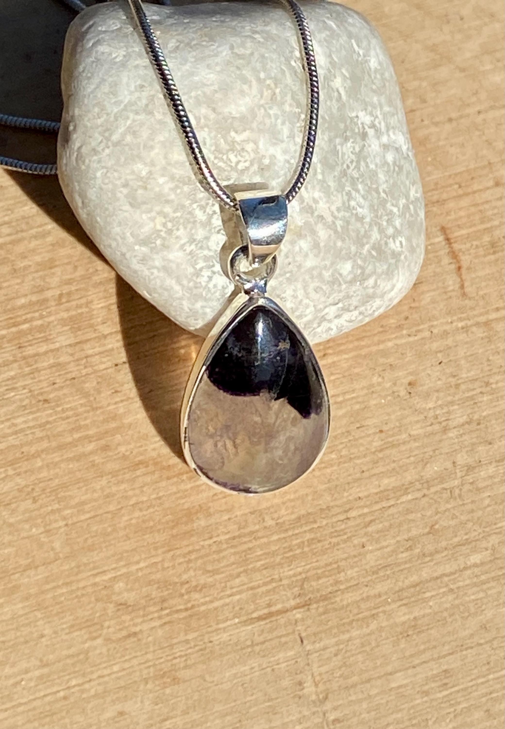 Blue John Sterling Silver Pendant