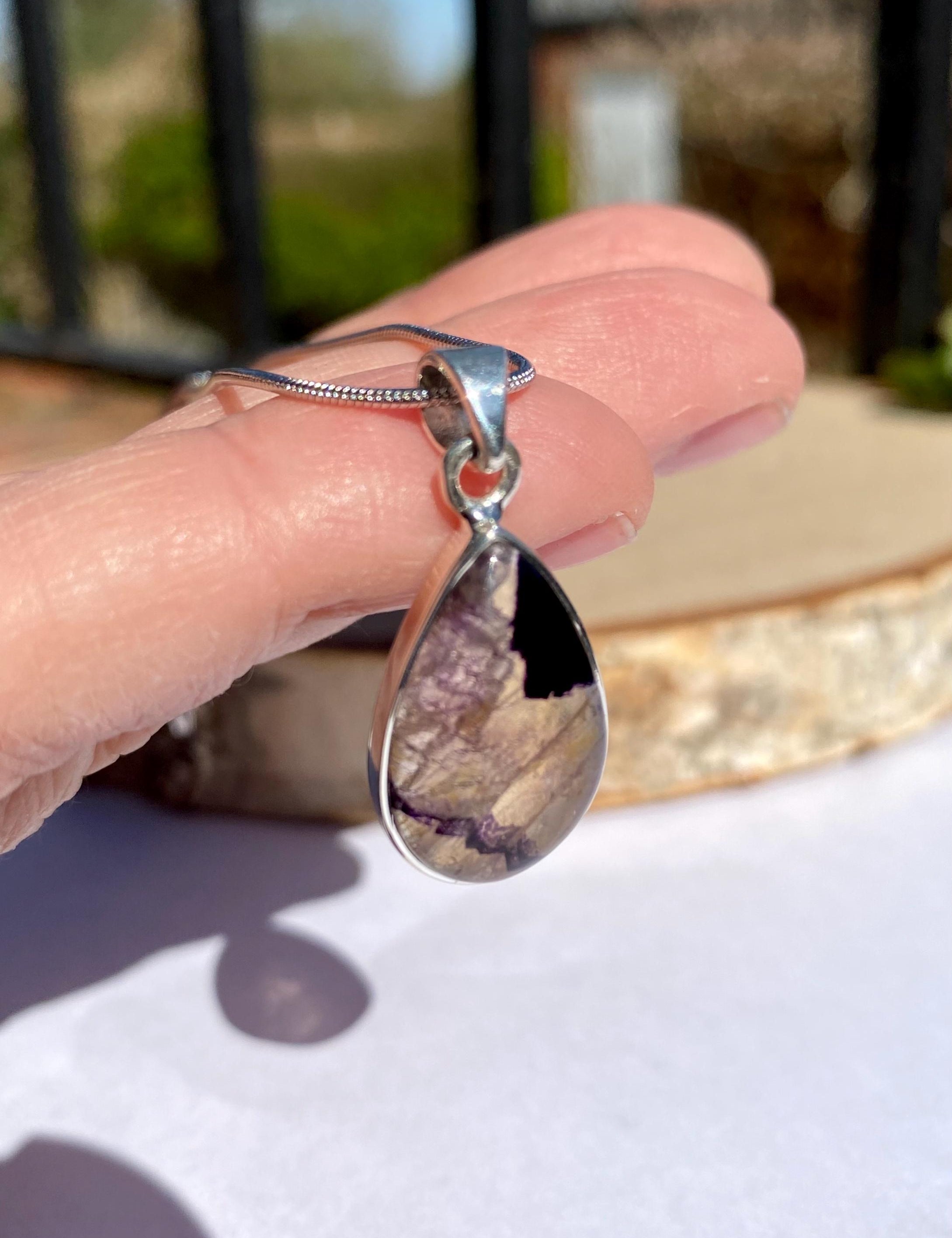 Blue John Sterling Silver Pendant