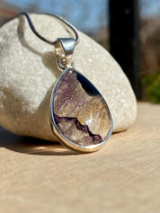Blue John Sterling Silver Pendant