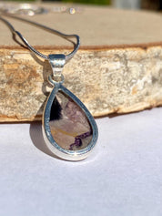Blue John Sterling Silver Pendant