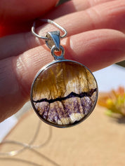 Blue John Sterling Silver Pendant