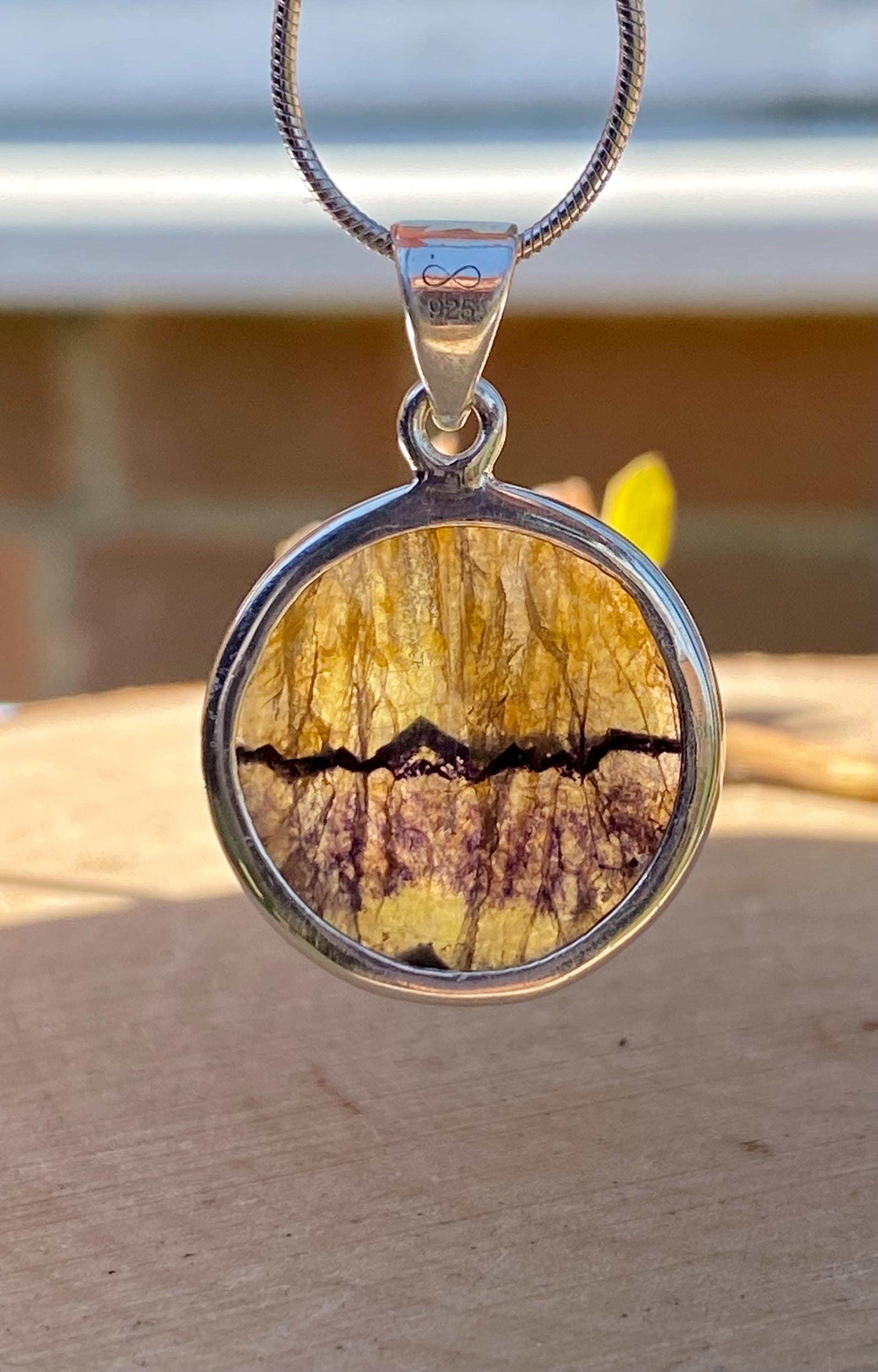 Blue John Sterling Silver Pendant
