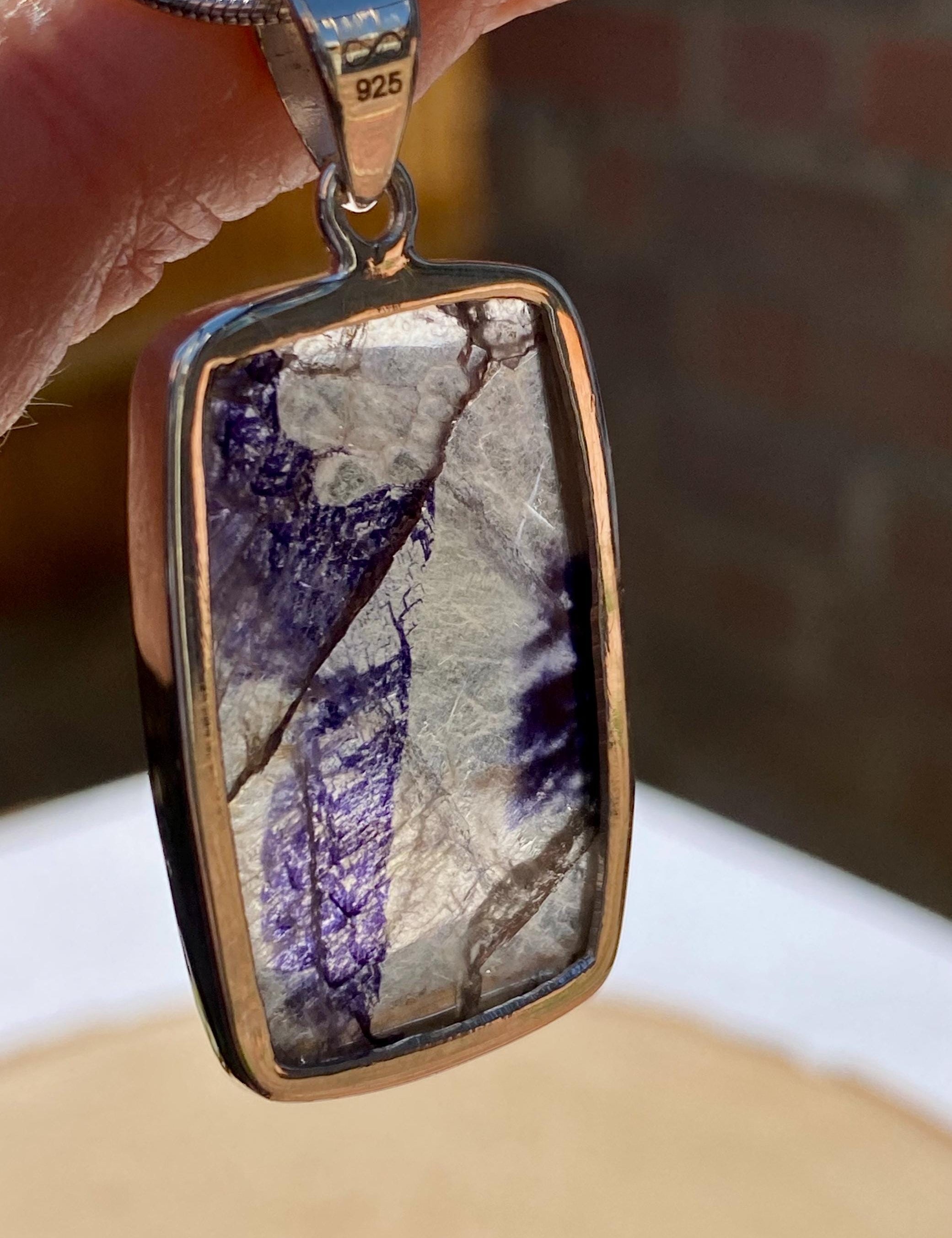 Blue John Sterling Silver Pendant