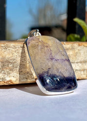 Blue John Sterling Silver Pendant