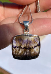 Blue John Sterling Silver Pendant