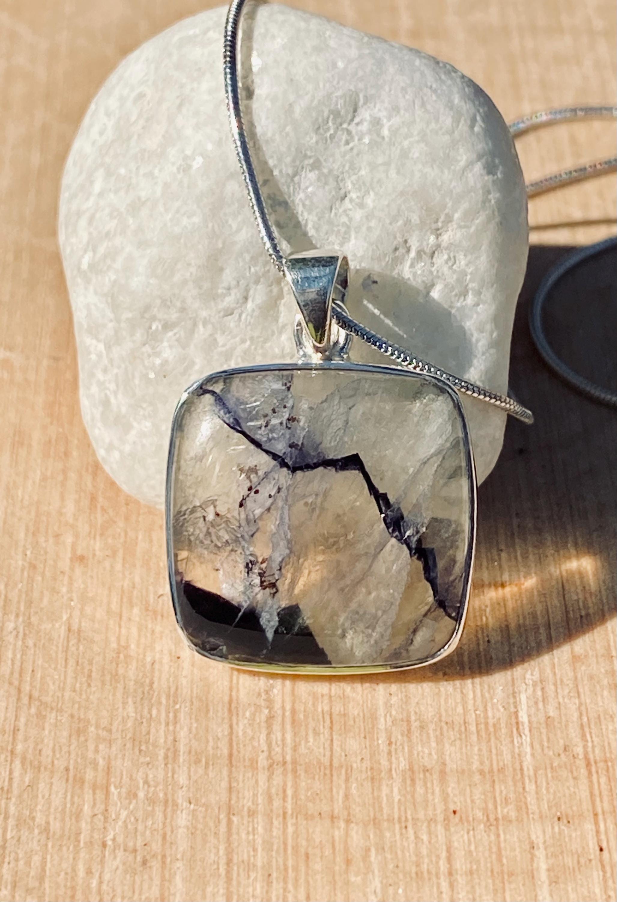 Blue John Sterling Silver Pendant