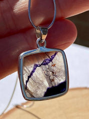 Blue John Sterling Silver Pendant