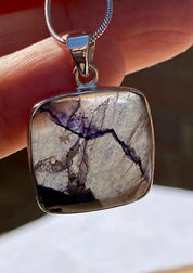 Blue John Sterling Silver Pendant
