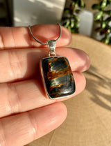 Brown Pietersite 925 Silver Pendant