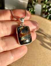 Brown Pietersite 925 Silver Pendant