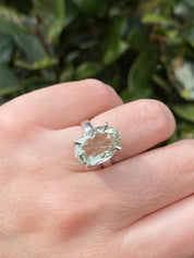 Green Amethyst Prasiolite Sterling Silver Ring