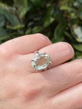 Green Amethyst Prasiolite Sterling Silver Ring