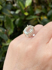 Green Amethyst Prasiolite Sterling Silver Ring