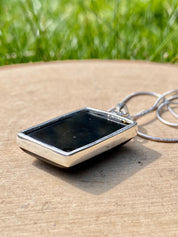 Hematite and Silver Pendant Including the Chain (M0523)