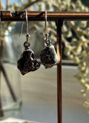 Meteorite Campo Del Cielo Sterling Silver Dangle Earrings