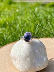 Natural Iolite, Lolite Sterling Silver Ring