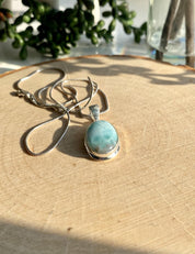 Dominican Larimar Sterling Silver Pendant