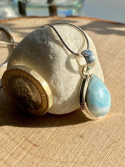 Dominican Larimar Sterling Silver Pendant