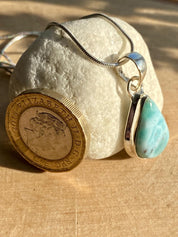 Dominican Larimar Sterling Silver Pendant