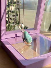 Dominican Larimar Sterling Silver Pendant