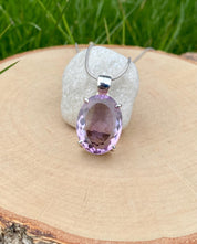 Purple Amethyst Sterling Silver Pendant