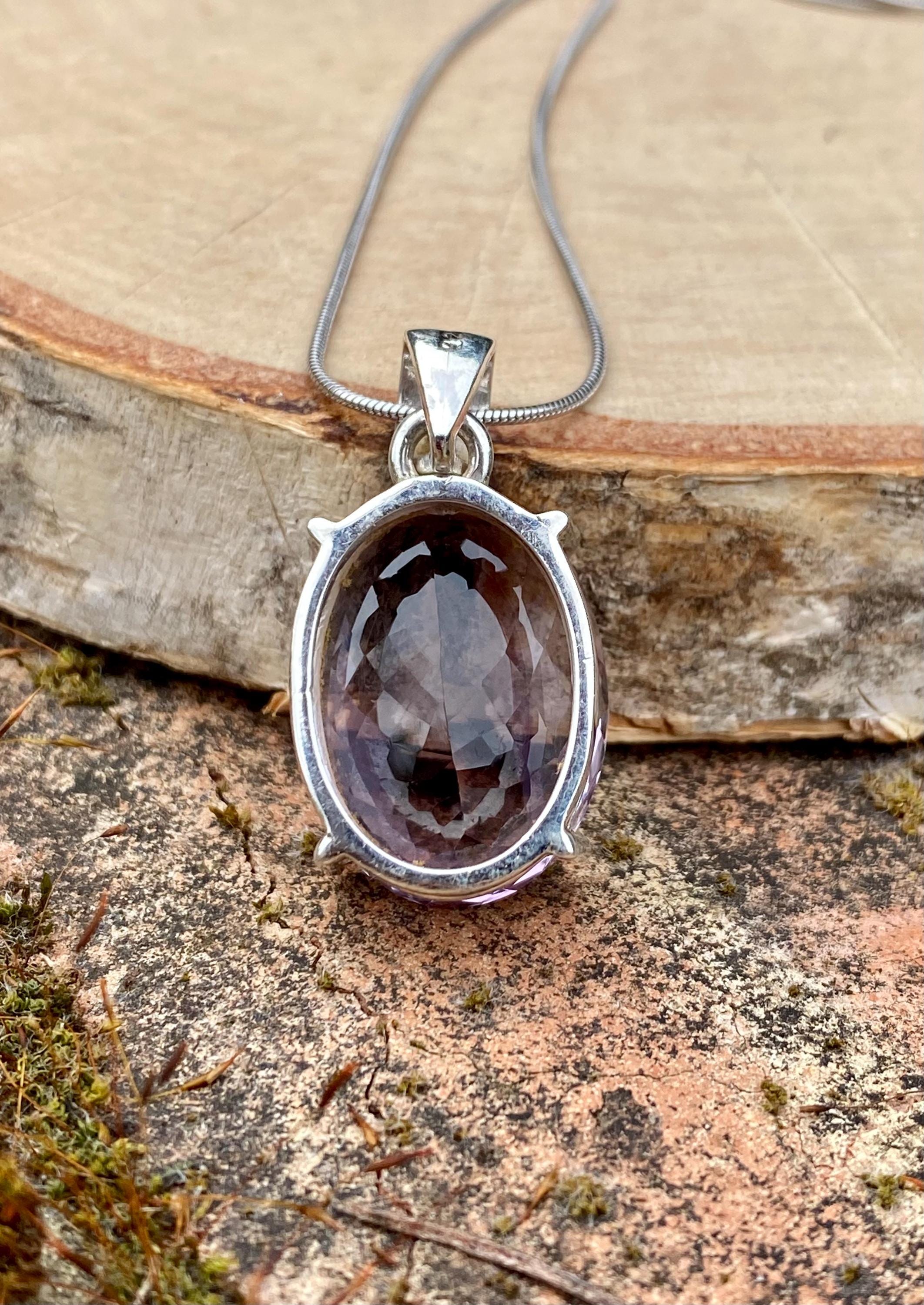 Purple Amethyst Sterling Silver Pendant