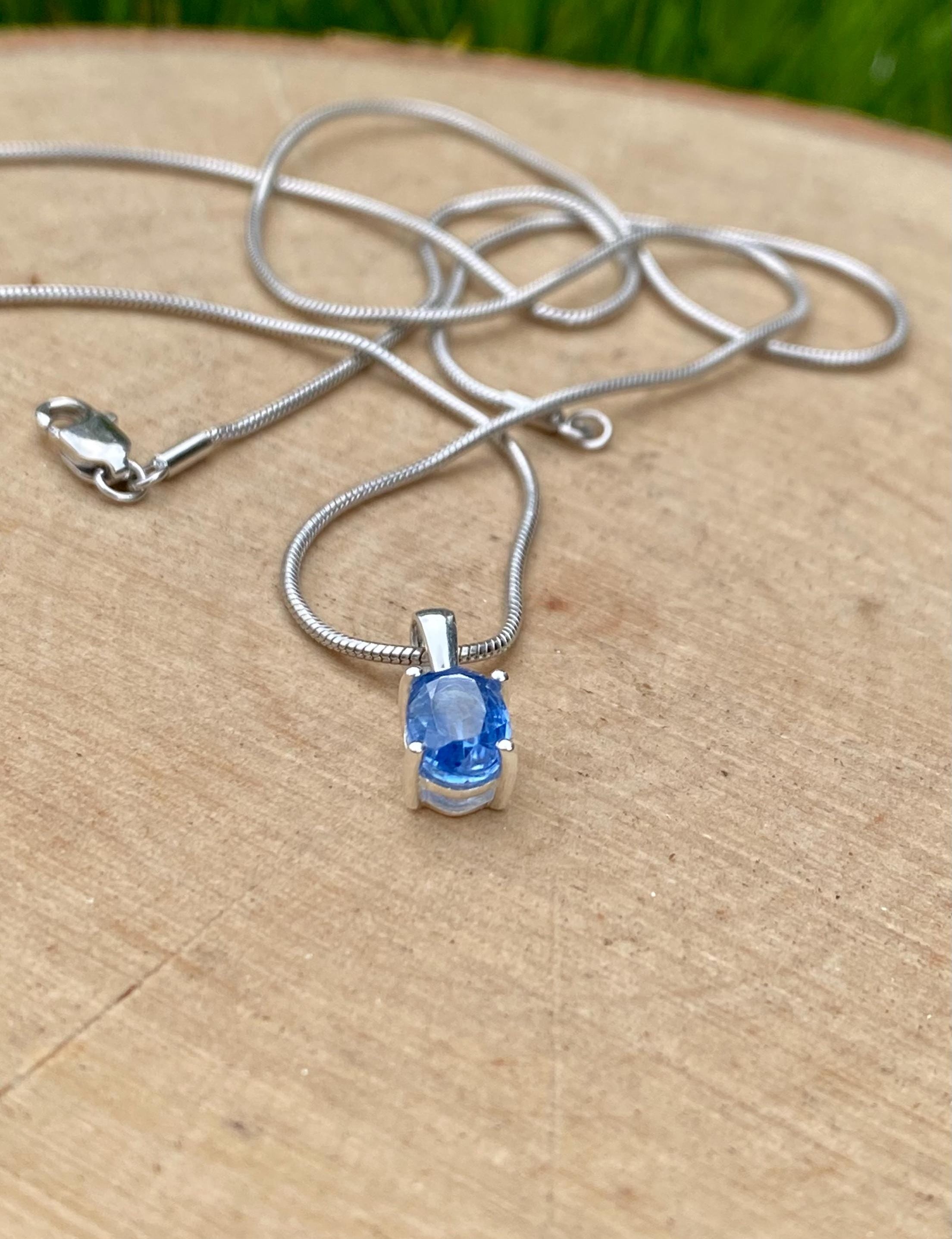 Blue Kyanite Sterling Silver Pendant