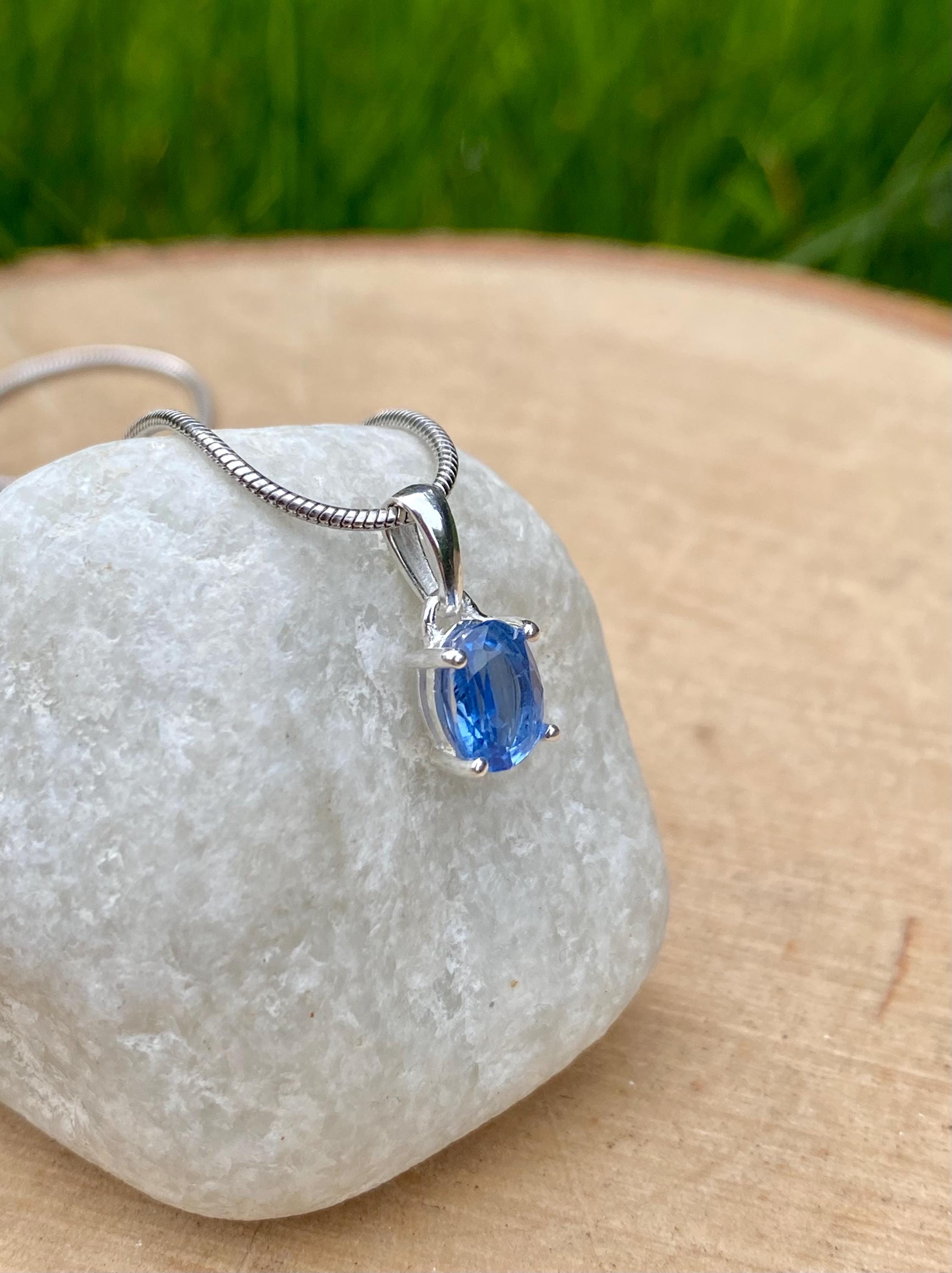 Blue Kyanite Sterling Silver Pendant