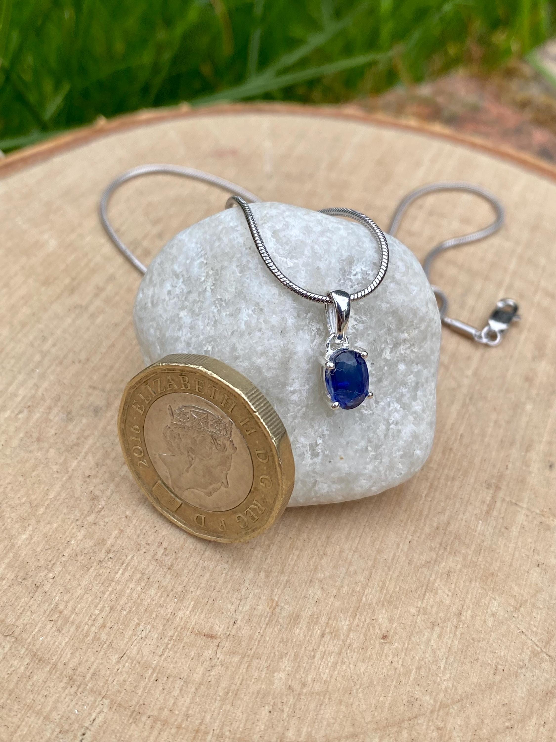 Blue Kyanite Sterling Silver Pendant