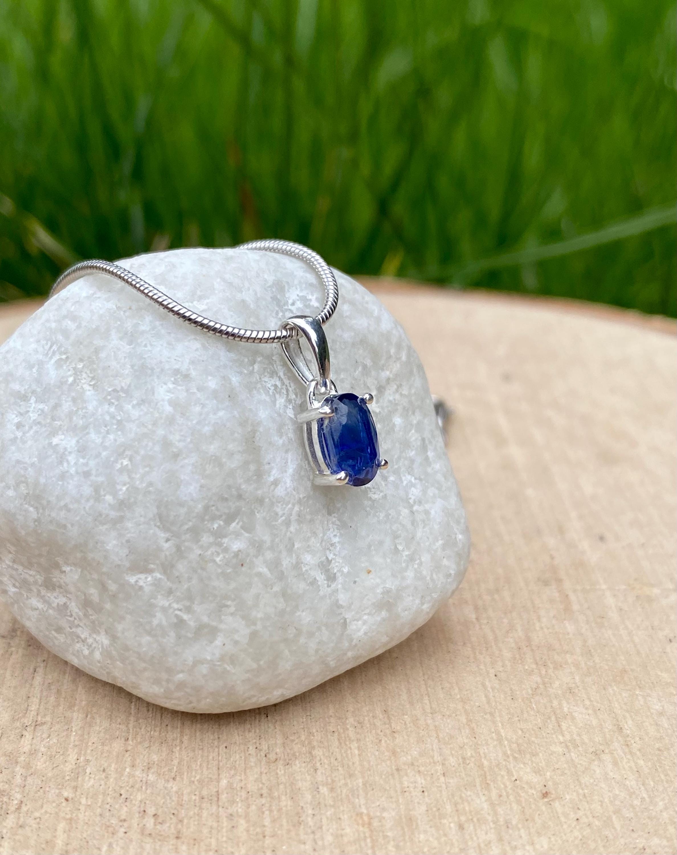 Blue Kyanite Sterling Silver Pendant