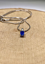 Blue Kyanite and Silver Pendant