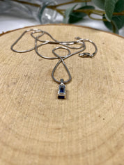 Blue Kyanite and Silver Pendant