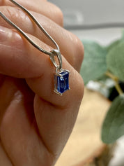 Blue Kyanite and Silver Pendant