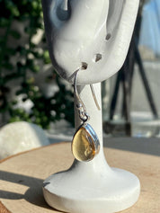 Citrine and Sterling Silver Dangle Earrings
