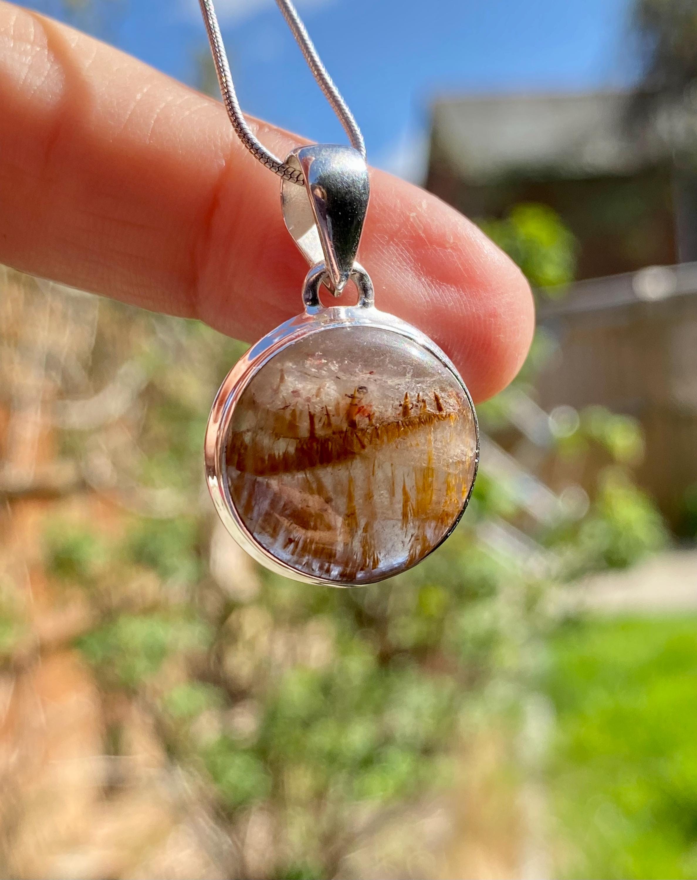 High Quality Cocaxinite and Silver Pendant(UV1305)