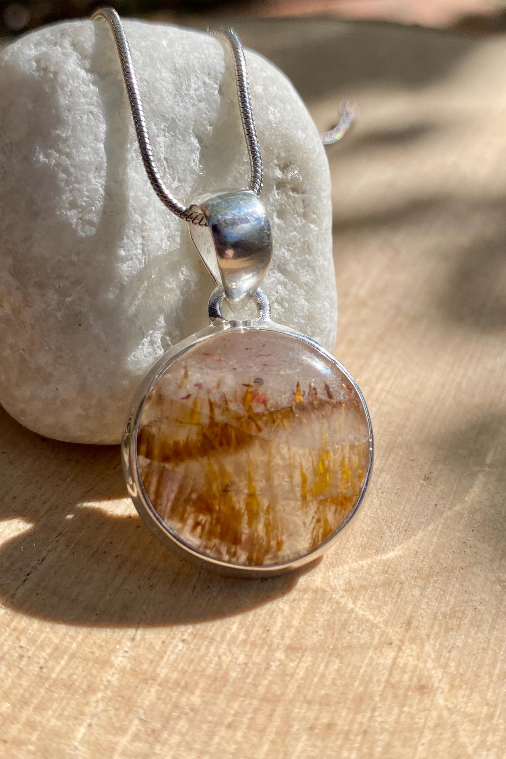 High Quality Cocaxinite and Silver Pendant(UV1305)