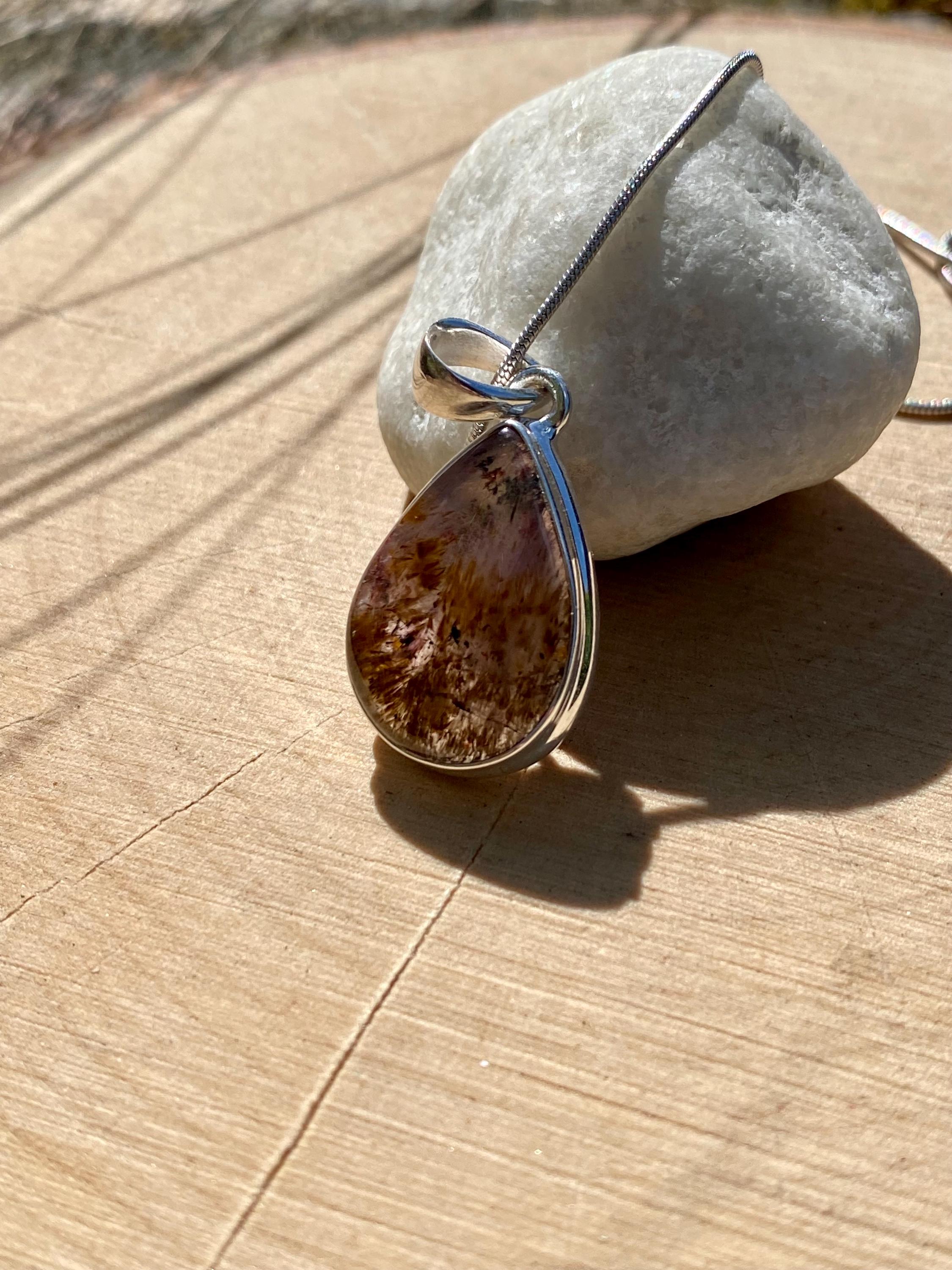 High Quality Cocaxinite in Purple Amethyst and Silver Pendant(UV1952)