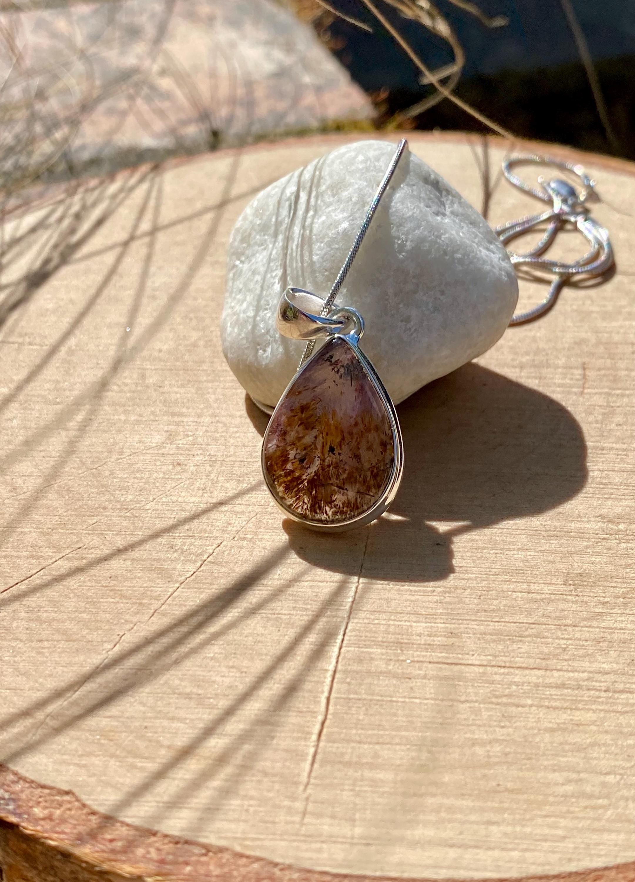 High Quality Cocaxinite in Purple Amethyst and Silver Pendant(UV1952)