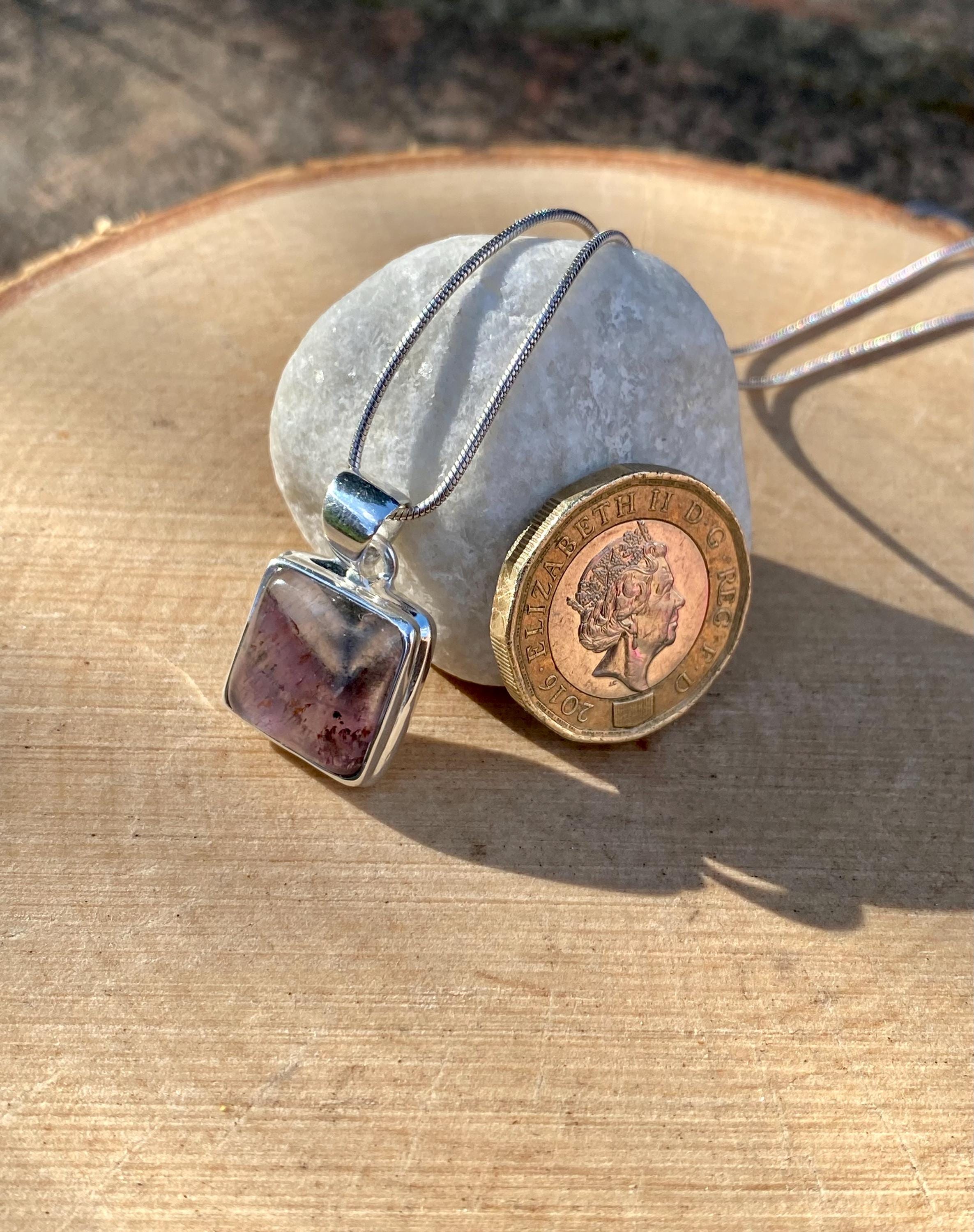 High Quality Cocaxinite in Purple Amethyst and Silver Pendant