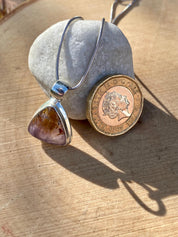 High Quality Cocaxinite in Purple Amethyst and Silver Pendant